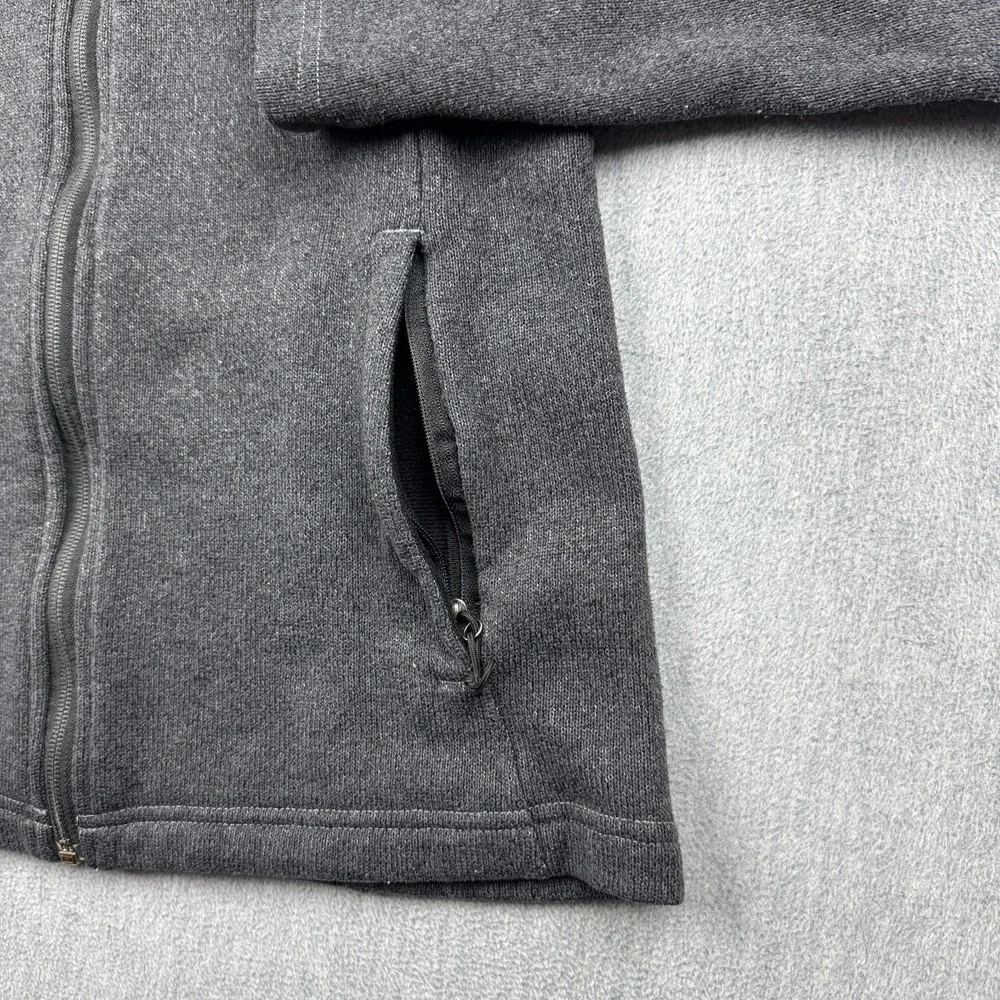 The North Face Sweater Womens Large Gray Fleece Full Zip Pockets Long Sleeve Top
